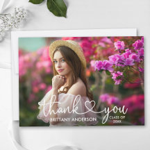 Graduação de Foto Coração de Script de Caligrafia 