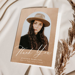 Cartão De Agradecimento Graduação de Fotografias do Arco de Aquarelas de A