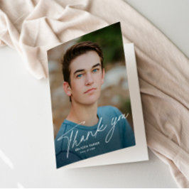 Cartão De Agradecimento Graduação de Fotos de Script