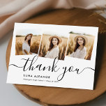Cartão De Agradecimento Graduação de Script de Colagem de Foto Mínima Mode<br><div class="desc">Expresse a sua gratidão aos seus entes queridos com este Cartões de agradecimentos de Graduação de Script de Colagem de Foto Mínima Moderna Elegante 4. Com um único roteiro de caligrafia e um simples design minimalista, este cartão é perfeito para expressar sua apreciação após sua formatura. A placa de lado...</div>