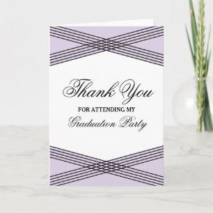 Cartão De Agradecimento Graduação Deco Purple Elegante Obrigado