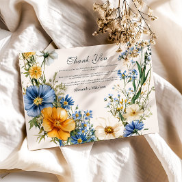 Cartão De Agradecimento Graduação do Jardim dos Prados de na moda Primaver