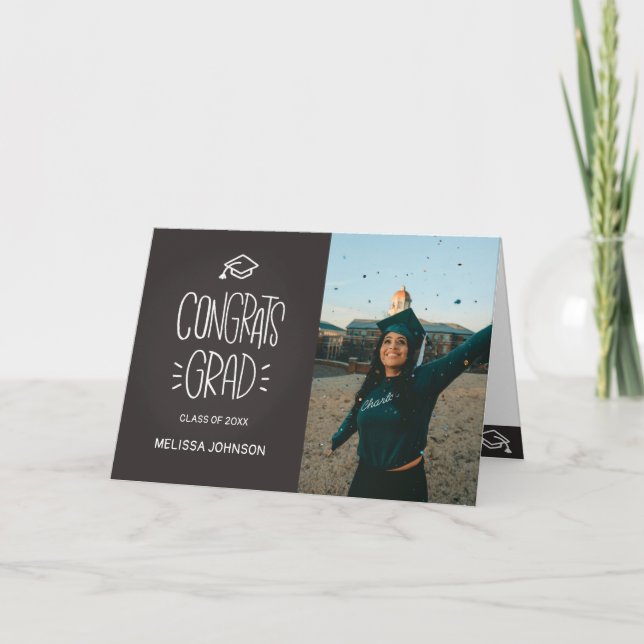 Cartão De Agradecimento Graduação - Graduação - Placa de Quadro de Formand (Frente)