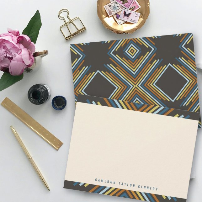 Cartão De Agradecimento Graduação Moderna com Expressão Geométrica (Criador carregado)