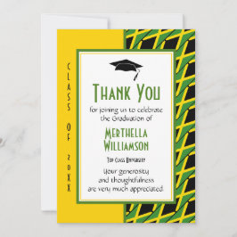 Cartão De Agradecimento GRADUAÇÃO OBRIGADA JAMAICA Personalizada