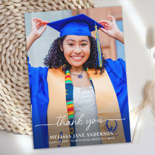 Cartão De Agradecimento Graduação Simples Personalizada com Foto para Grad