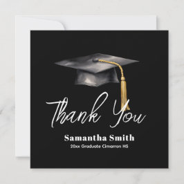 Cartão De Agradecimento Graduation Party Flat Thank You Card