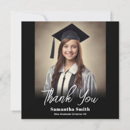 Cartão De Agradecimento Graduation Party Flat Thank You Card