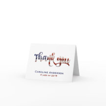 Graduation Thank You, Red White & Blue