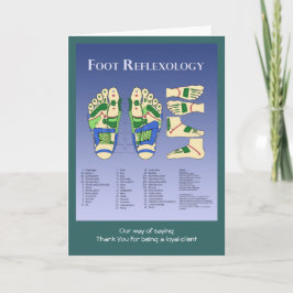 Cartão De Agradecimento Gráfico de Reflexologia