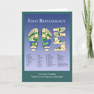 Cartão De Agradecimento Gráfico de Reflexologia