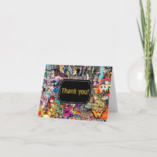 Cartão De Agradecimento Grafite