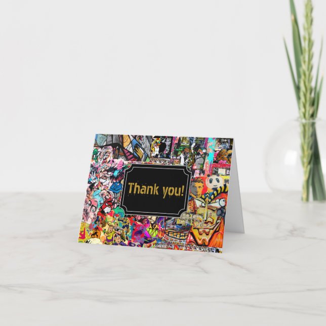 Cartão De Agradecimento Grafite (Frente)