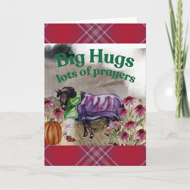 Cartão De Agradecimento grandes abraços muitas orações ficam bem cartas (Frente)