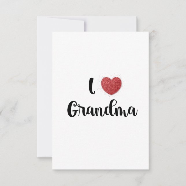 Cartão De Agradecimento Grandma's Day I Love Grandma Heart Explosion Gift  (Frente)