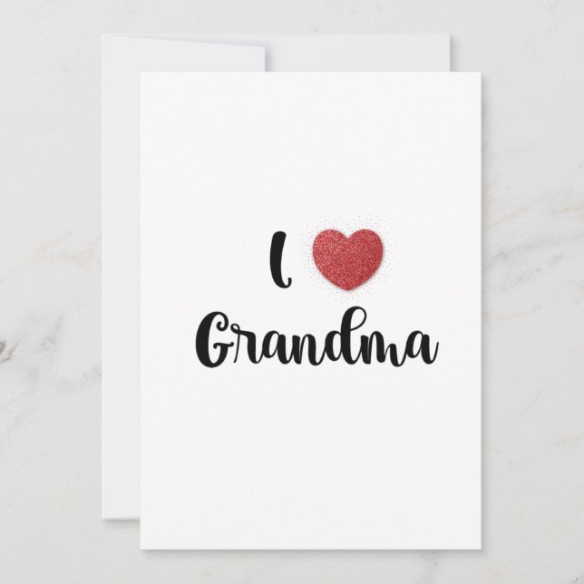 Cartão De Agradecimento Grandma's Day I Love Grandma Heart Explosion Gift  (Frente)