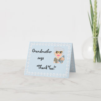 Cartão De Agradecimento Grandmother Shower Gift Thank You Card