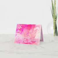 Grateful Thanks Angel notecard w/colorful interior