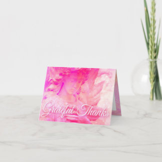 Cartão De Agradecimento Grateful Thanks Angel notecard w/colorful interior