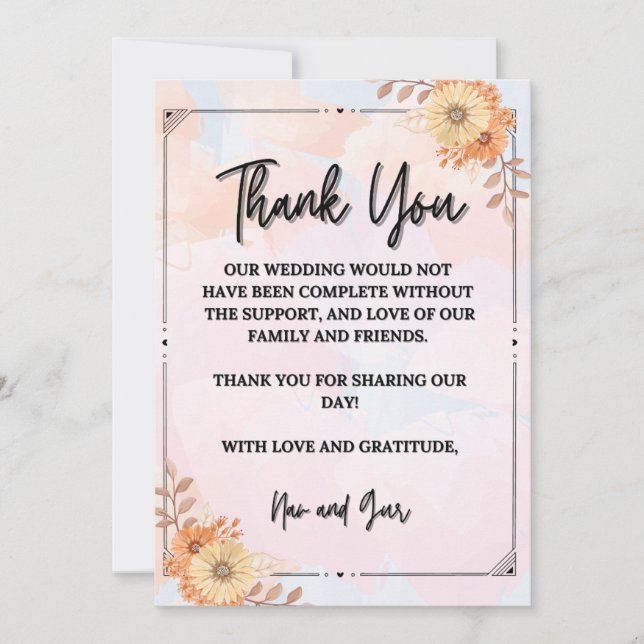 Cartão De Agradecimento Gratidão em Cada Olhar (Frente)