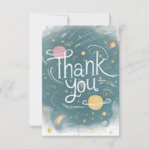 Cartão De Agradecimento Grátis alegre Starry Celestial