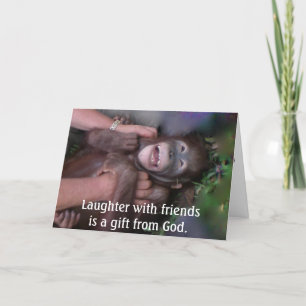 Cartão De Agradecimento Gratitude for Laughter and Friends