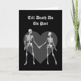 Cartão De Agradecimento Gray Till Death Do Us Part Valentine's Day Card