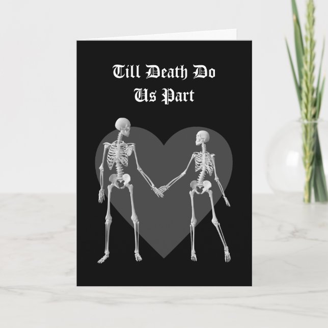 Cartão De Agradecimento Gray Till Death Do Us Part Valentine's Day Card (Frente)