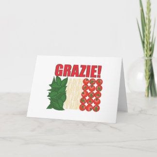 Cartão De Agradecimento Grazie