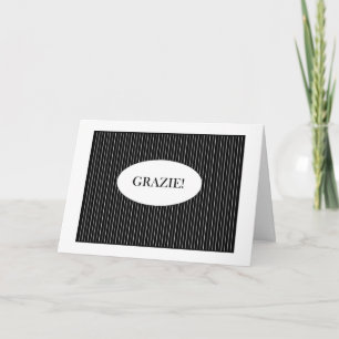 Cartão De Agradecimento Grazie Thank You in Italian