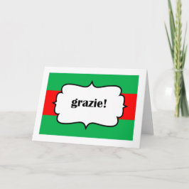 Cartão De Agradecimento Grazie Thank You in Italiano card
