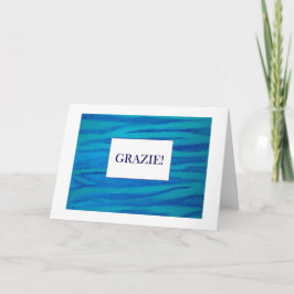 Cartão De Agradecimento Grazie Thank You in Italiano card