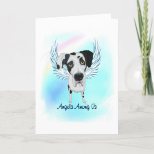 Cartão De Agradecimento Great Dane Angel Dog Pet Loss Sympathy Card