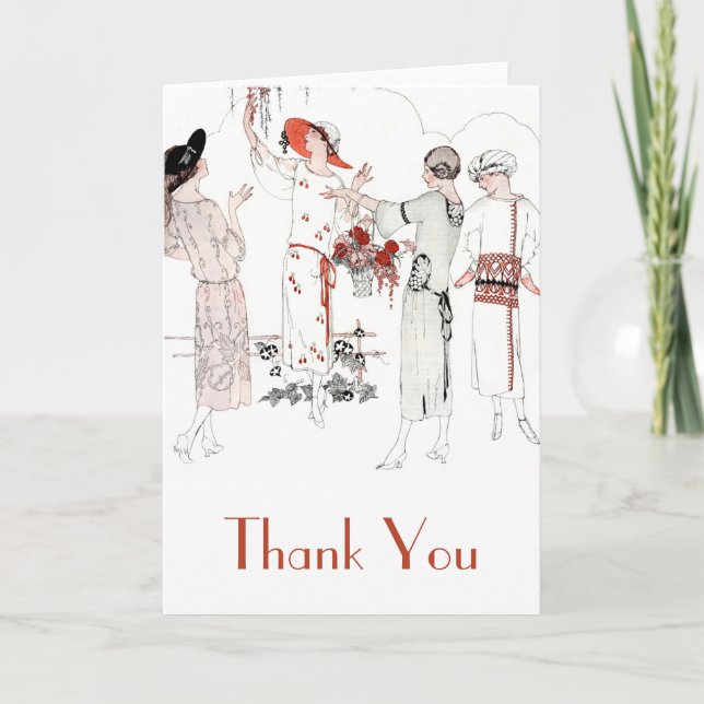 Cartão De Agradecimento Great Gatsby Inspired Thank You Card (Frente)