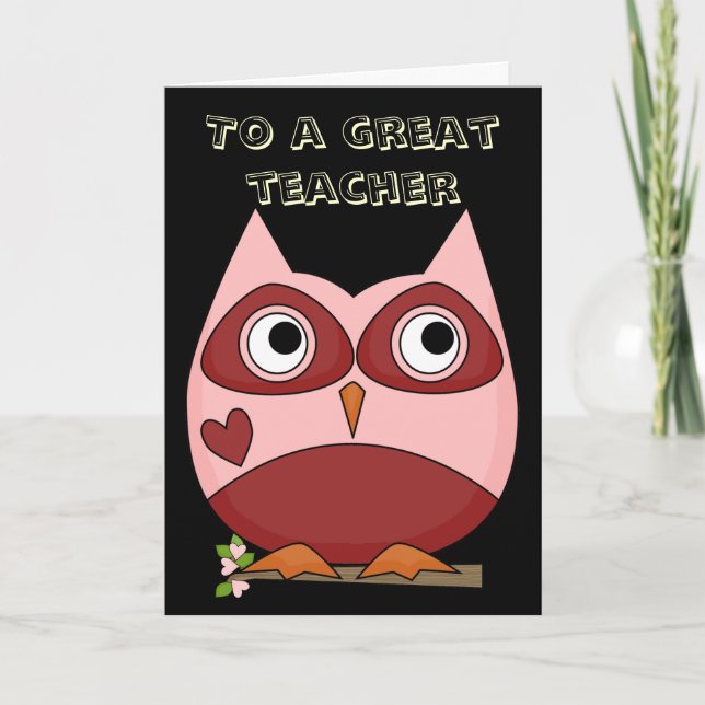 Cartão De Agradecimento Great Teacher Thank You (Frente)