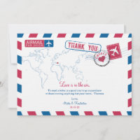 Grécia Air Mail Casamento Obrigado