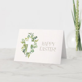 Cartão De Agradecimento Green Eucalyptus Design Easter Holiday Card
