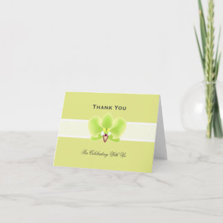 Cartão De Agradecimento Green Orchid THANK YOU card