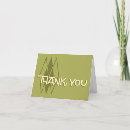 Cartão De Agradecimento Green Retro Thank You Notecard: MCM Diamonds
