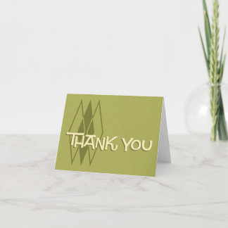Cartão De Agradecimento Green Retro Thank You Notecard: MCM Diamonds