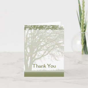 Cartão De Agradecimento Green Tree of Life Thank You