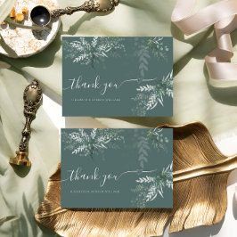 Cartão De Agradecimento Greenery Boho Wedding