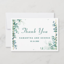 Cartão De Agradecimento Greenery Eucalyptus Frameborder