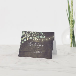 Cartão De Agradecimento Greenery Wedding Obrigado