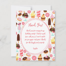 Cartão De Agradecimento Gritar para Sorvetes garotas bonitinhas