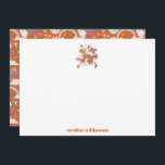 Cartão De Agradecimento Groovy 70s Hippie Peace Orange Bat Mitzvah Persona<br><div class="desc">Groovy 70s Retro Hippie Peace Orange Bat Mitzvah Cartões de agradecimentos Personalizado</div>