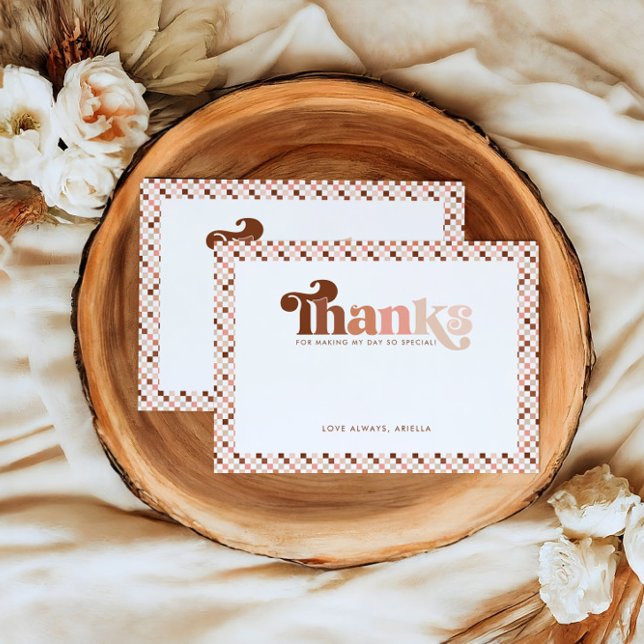 Cartão De Agradecimento Groovy Duas Meninas Legal Verificadas segundo aniv (Criador carregado)