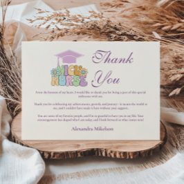 Cartão De Agradecimento Groovy NICU Nurse Graduation Party