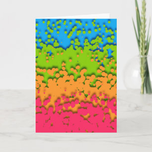 Cartão De Agradecimento Groovy Retro Bubble Trippy Funky Panromtic Pride