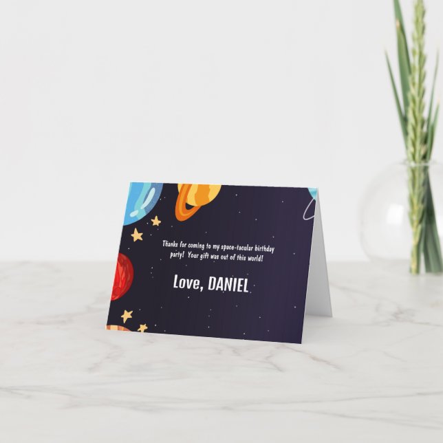 Cartão De Agradecimento Grupo Colorido de Galáxias (Frente)